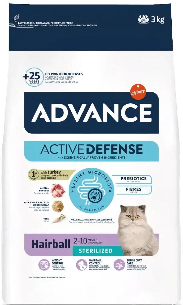 Advance Cat Sterilized Hairball with Turkey ІНДИЧКА корм для стерилізованих котів 3 кг (923915)